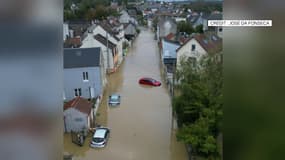 Tempête Ciaran: les images de drone des inondations dans le Boulonnais