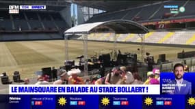 Lens: le Mainsquare en balade au stade Bollaert avec Marcel et son orchestre