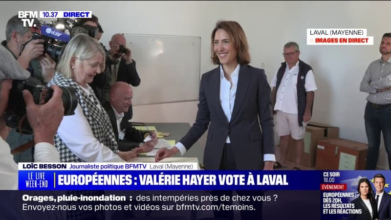 Élections européennes: Valérie Hayer a voté à Laval, en Mayenne