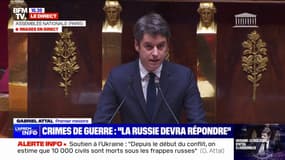 Soutien à l'Ukraine: "Tourner le dos à l'Ukraine ce serait tourner le dos à nos valeurs" affirme Gabriel Attal  