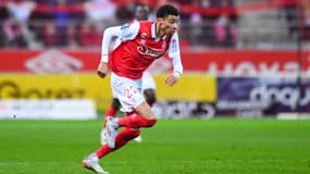 Hugo Ekitike avec le Stade de Reims, le 11 décembre 2021