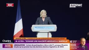 Législatives : Marine Le Pen veut "donner une majorité absolue à Jordan Bardella"