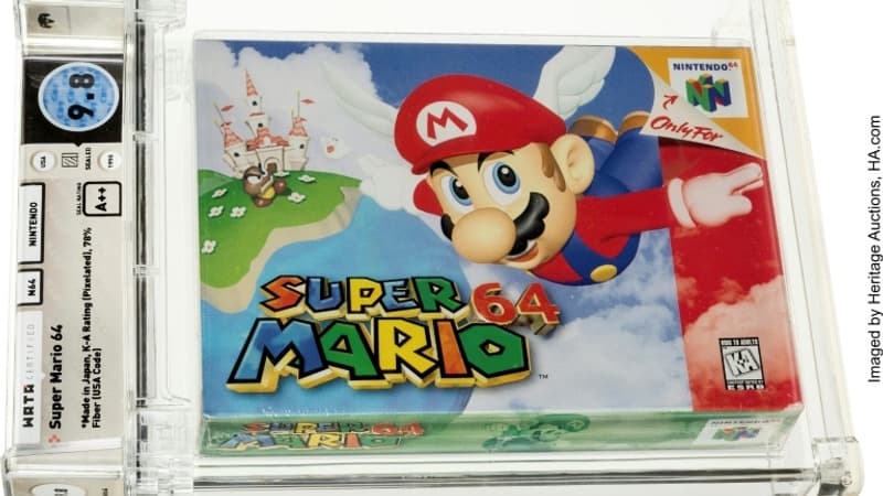 Une cartouche Super Mario 64 vendue 1,56 million de dollars aux enchères, nouveau record