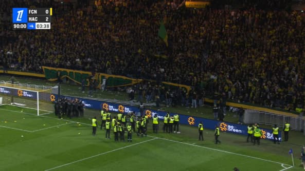 Le match Nantes-Le Havre interrompu le 24 novembre 2024. Le match Nantes-Le Havre interrompu le 24 novembre 2024.