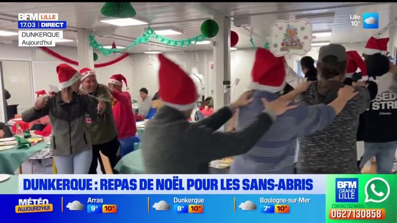 Dunkerque: un repas de Noël pour les sans-abri