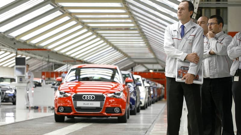 Dans l'usine Audi de Bruxelles, où a été fabriquée l'Audi A1, en 2010.