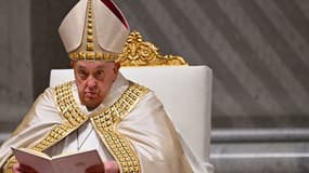 Le pape François, lors des célébrations du Nouvel an à la Basilique Saint-Pierre, au Vatican, le 31 décembre 2024.
