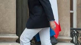 La ministre de l'Economie Christine Lagarde à l'Elysée à l'occasion d'une réunion sur le plan d'aide à la Grèce. Un communiqué de l'Elysée, publié après un entretien téléphonique entre le président Nicolas Sarkozy et la chancelière Angela Merkel, assure q