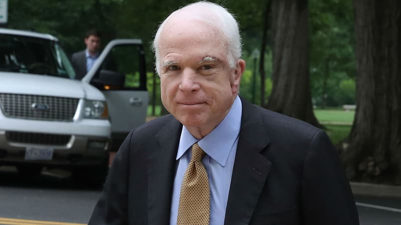 Le sénateur républicain John McCain en juillet 2017