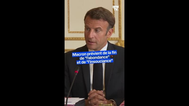 Emmanuel Macron prévient de la fin de 