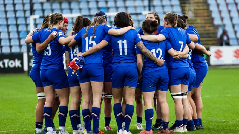 Les Bleues avant d'entamer le Tournoi des VI Nations, mars 2023