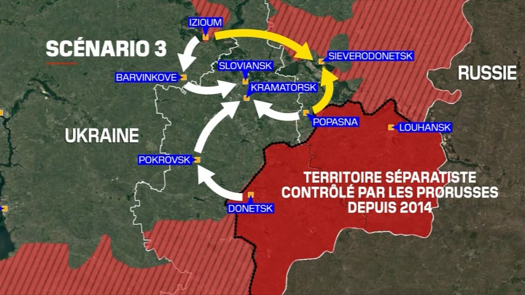 Le troisième scénario de l'offensive dans le Donbass. Le troisième scénario de l'offensive dans le Donbass.
