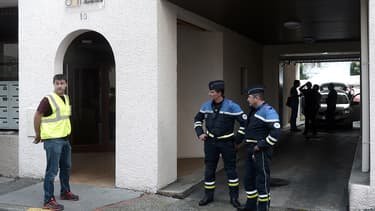 Sur les lieux de l'incendie, mardi matin.