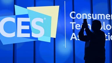 Le logo du Consumer Electronics Show (CES) de Las Vegas (Nevada).