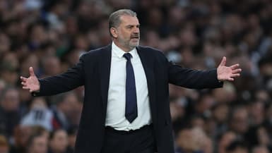 Ange Postecoglou lors de Tottenham-Manchester City (0-2, Premier League), le 14 mai 2024