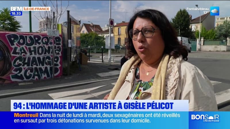 Gentilly: une fresque murale en soutien à Gisèle Pélicot (1/1)