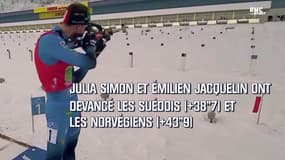 Biathlon (relais mixte simple) : Simon et Jacquelin offrent une 2e victoire française cette saison