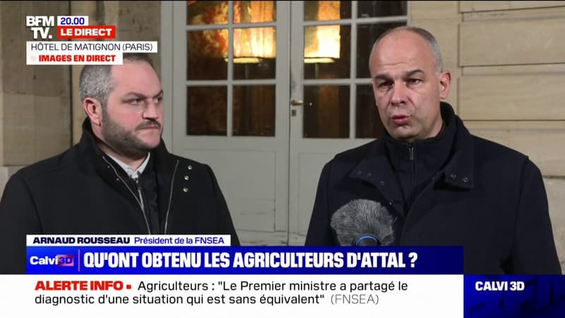 Colère des agriculteurs: Arnaud Rousseau, président de la FNSEA, évoque 