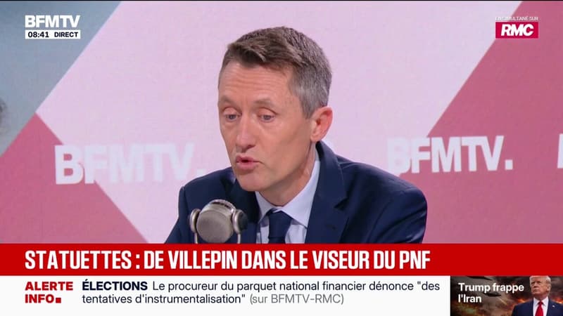 Statuettes de Dominique de Villepin: L'enquête a vocation à procéder à un certain nombre de vérifications", détaille Pascal Prache, procureur du PNF
