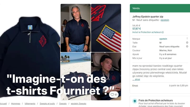 Des vêtements associés à Jeffrey Epstein vendus sur internet