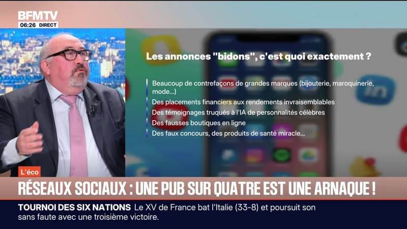 L’ÉCO - Une pub sur quatre sur les réseaux sociaux serait une arnaque