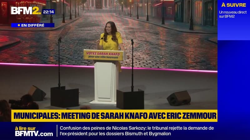 Municipales: le meeting de la candidate Sarah Knafo perturbé
