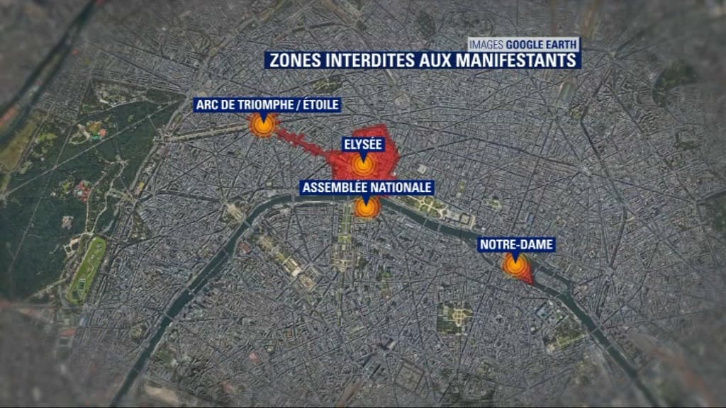Les zones interdites à Paris Les zones interdites à Paris