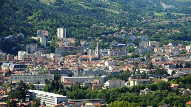 Vue aérienne de la ville de Gap.