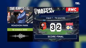 Rennes 3-2 Lyon : première défaite pour Laurent Blanc, le goal replay avec les commentaires RMC