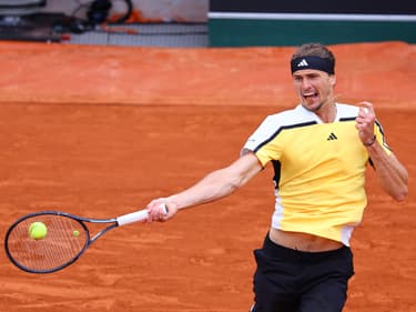 Alexander Zverev au deuxième tour de Roland-Garros, le 30 mai 2024