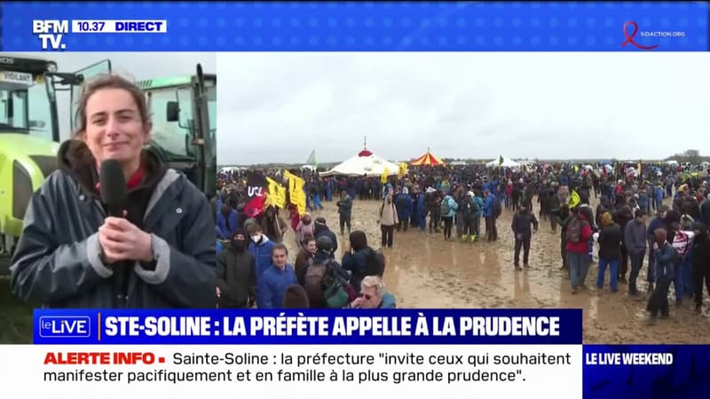 Sainte-Soline: « Nous ne faisons rien d’illégal » assure Marine Tondelier présente dans le rassemblement contre le projet de méga-bassines