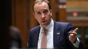 Le ministre de la Santé britannique Matt Hancock à la Chambre des Communes à Londres, le 15 octobre 2020