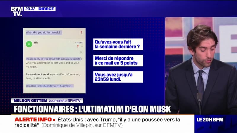 L'ENQUÊTE DU 20H - L'ultimatum d'Elon Musk aux fonctionnaires américains