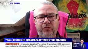 Le syndicaliste Simon Duteil (Solidaires) dénonce "un mépris social" de la part d'Emmanuel Macron
