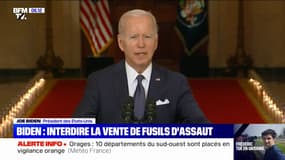 "Nous devons interdire la vente des fusils d'assaut", a déclaré Joe Biden, président des États-Unis
