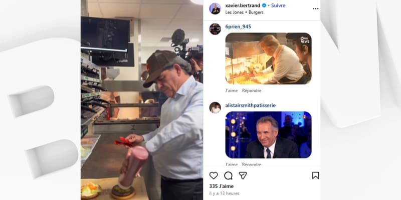 Xavier Bertrand participe de façon insolite à l'inauguration d'un restaurant Burger King près de Valenciennes le 10 décembre 2025