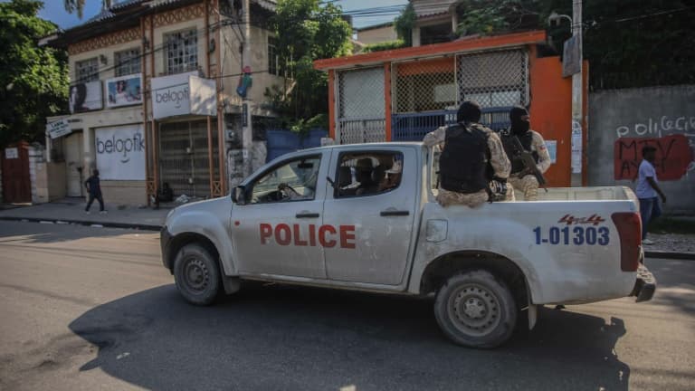 Un véhicule de police à Port-au-Prince, en Haïti, le 18 octobre 2021.