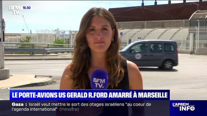 Le porte-avions USS Gerald R.Ford est amarré à Marseille une semaine, avant de prendre la direction du Moyen-Orient