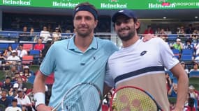 Arthur Rinderknech et Arthur Vacherot avant la finale du Masters 1000 de Shanghai le 12 octobre 2025