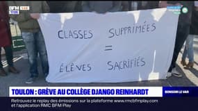 Toulon: plusieurs enseignants mobilisés devant le collège Django Reinhardt