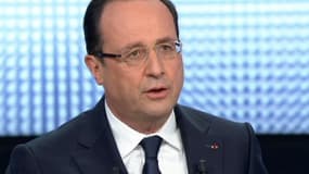 François Hollande sur le plateau de France 2, jeudi 28 mars 2013.