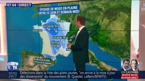 Jusqu'à 15 cm de neige attendus en plaine: où va-t-il neiger ce soir et cette nuit?