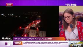 Un camion couché met l'A7 à l'arrêt
