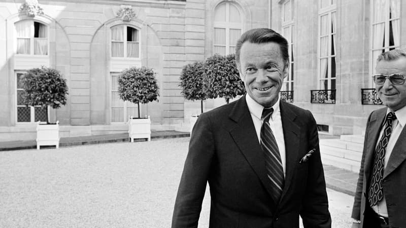 Albin Chalandon, le 2 août 1977 à l'Élysée.