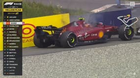 La Ferrari en feu de Carlos Sainz
