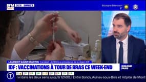Vaccination "coup de poing" en IDF: "on arrive à faire des opérations qui marchent" pour Laurent Saint-Martin