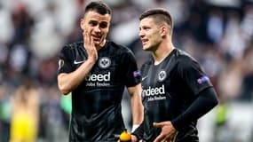 Filip Kostic et Luka Jovic à l'Eintracht Francfort, le 2 mai 2019