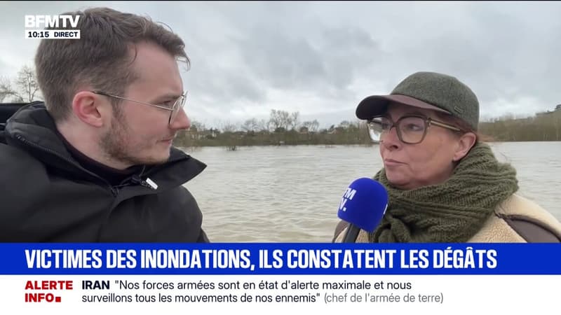 Victimes des inondations, ils constatent les dégâts à Loireauxence en Loire-Atlantique