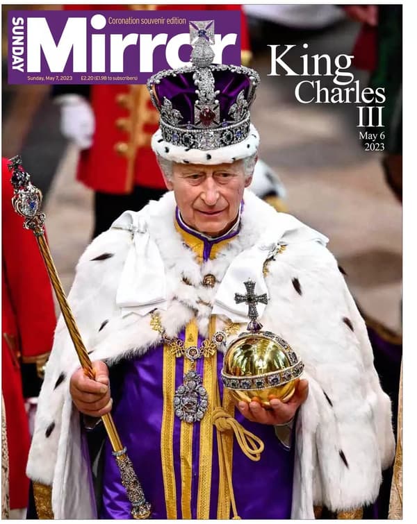 La une du Daily Mirror du 7 mai 2023.