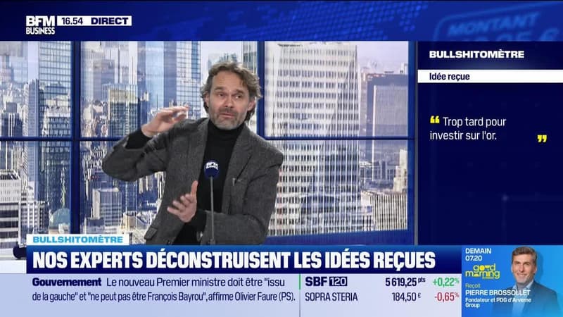 Bullshitomètre : Trop tard pour investir sur l'or. FAUX ! Répond Charles Monot - 11/12